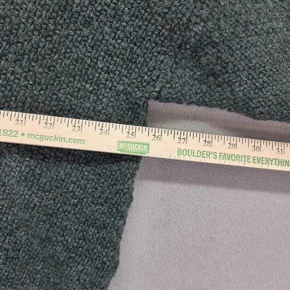 Country Collection Sweater Mens XL Green Wool Aran Cable Knit Crewneck Ireland - Picture 6 of 7